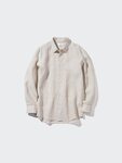 Men's 100% European Premium Linen Striped Long Sleeve Shirt Beige $19.90 + $7.95 Delivery ($0 C&C/ in-Store/ $75 Order) @ UNIQLO