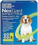 NexGard Spectra for Dogs 7.6-15kg - Flea, Tick & Worm Chewable Tablet - 6-Pack $79.15 Delivered @ Amazon AU