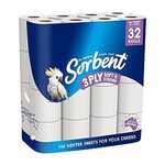 Sorbent 3ply Silky White Toilet Tissue 32-Pack $14.45 ($13 S&S) + Delivery ($0 with Prime/ $59 Spend) @ Amazon AU