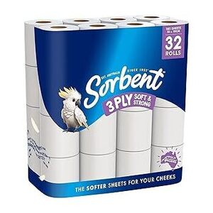 Sorbent 3ply Silky White Toilet Tissue 32-Pack $14.45 ($13 S&S) + Delivery ($0 with Prime/ $59 Spend) @ Amazon AU