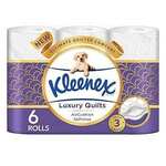 Kleenex Luxury Quilts Toilet Tissue 3-Ply White 150 Sheets 6-Pack $4.05 ($3.64 S&S) + Delivery ($0 with Prime/ $59+) @ Amazon AU