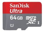 SanDisk Ultra 64 GB microSDXC Class 10 UHS-1 USD$53 Delivered, 64GB SDHC $42, 32GB $21