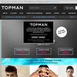 Topman 10% off Everything & Free Shipping