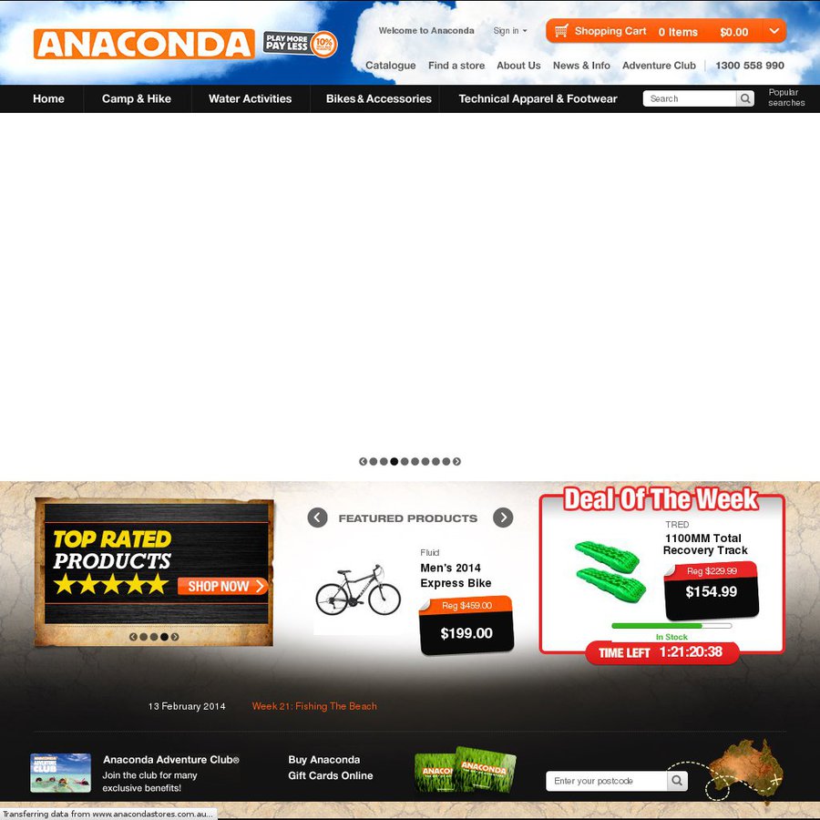 Anaconda - $10 off for over $20 Spend - OzBargain