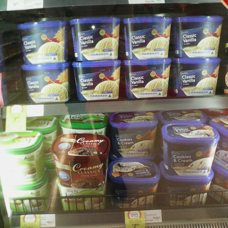 no sugar ice cream coles