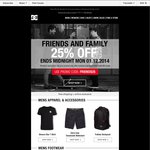 25% off DC Shoes and Clothing