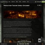 Dragon Age: Inquisition Tavern Songs and Sheet Music - Free