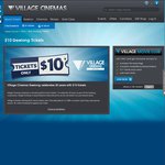 $10 Village Movie Tickets Geelong VIC