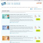 $15 (Half Price) International Student/Youth (ISIC/IYTC) from STA Travel