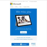 Microsoft Store $25 off Your Online Order of $50 or More