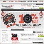 CameraPro 10% off on All Camera Lenses, 72 Hours Only