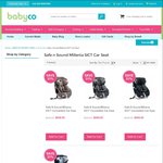 Safe N Sound Millenia SICT Convertible Car Seat (ISOFIX) - $449 (Save $200) + Postage @ Babyco