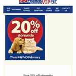 BestFriends Pet Store - 20% off Store Wide - All Stores - Free VIP Membership Might Be Required
