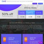 OVO Mobile 50% off First 3 Months