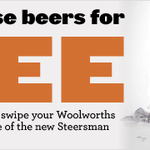 Free Steersman Brand Blonde, Ultra Dry, Ultra Crisp Beer  and a 20% off Voucher @ BWS