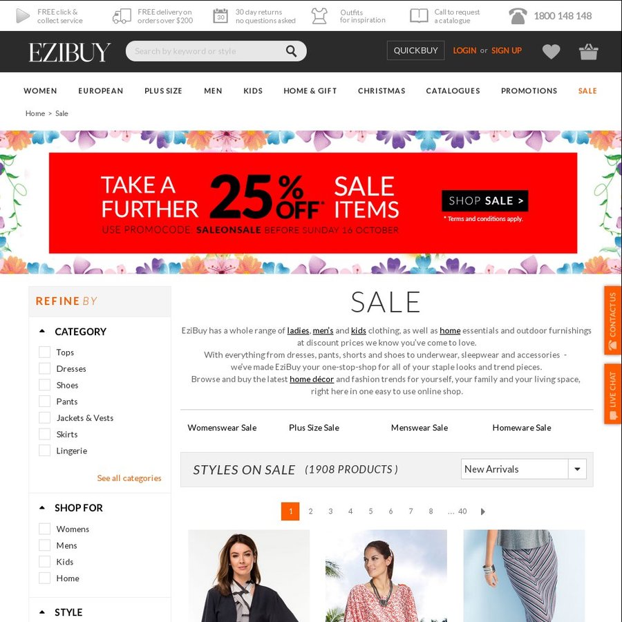Further 25% off Already Reduced Price at Ezibuy - OzBargain