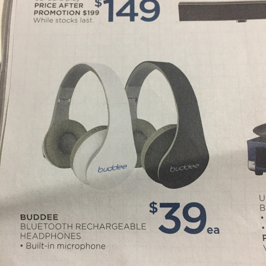 Buddee Bluetooth Headphone 39 Big W OzBargain