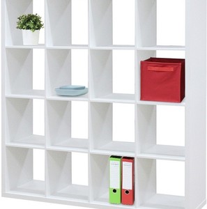 Ovela 16 Cube Shelving Unit White 31, 16 Cube Bookcase Unit