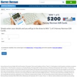 Win 1 of 5 $200 Gift Cards from Harvey Norman