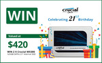 Win Two Crucial MX300 525GB SATA 2.5" Internal SSDs Worth $420 from Umart