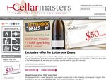 Cellarmasters $50 off voucher for purchase of $120 or more