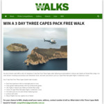 Win a 3-Day Pack Free Three Capes Guided Walk in Tasmania (Includes Flights) from Great Walks