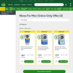 Nivea for Men 50% off at Woolworths Online Only
