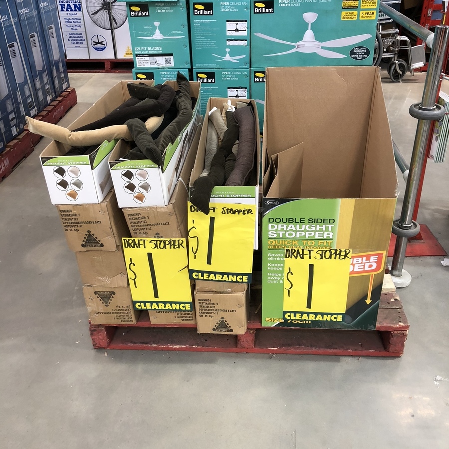 [NSW] Draught Stoppers 1 Each Bunnings Warehouse, Rouse Hill OzBargain