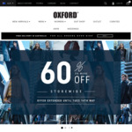 60% off or More Storewide @ Oxford