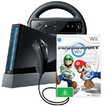 Nintendo Wii Console Black/White +Steering Wheel+Mario Cart $169 Free Delivery