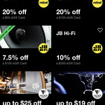 JB Hi-Fi Gift Card 7.5% off for $100 and 10% off for $200 @ Youi Rewards App (Youi Customers Only)