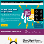 12000 Bonus Flybuys Points When You Purchase Optus SIM Only Plan for $45/month with 100GB Data