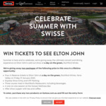 Win Tickets for You and 3 Friends to See Elton John at a Day on The Green from Swisse