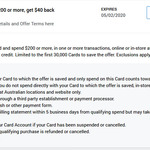 AmEx Statement Credit: Spend $200 at Myer Get $40 Back