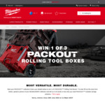 Win 1 of 3 Milwaukee Packout Rolling Tool Boxes from Milwaukee