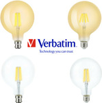 Box of 4pcs Verbatim LED Filament G125 Dome 7.5w Dimmable Globes $29 Delivered @ Eeet5p via eBay