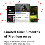 Free YouTube Premium for 3 Months @ YouTube