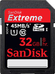 SanDisk 32GB Extreme HD Video SDHC Class 10 45MB/s - $34.8 + FREE Shipping
