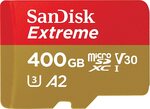 SanDisk 400GB Extreme microSDXC UHS-I Card with A2 Performance $61.42 Delivered @ Amazon AU
