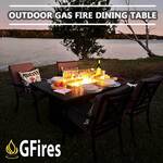Patio Dining Table with Gas Fire Insert, Suitable for 6 $1,599 + $99 Delivery (Brisbane/Melbourne Pickup) @ Garage Workbench