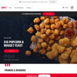 Chicken Feaster (3x Wicked Wings 3x Chicken Pieces 3x Original Tenders 1x Regular Popcorn Chicken) $15 (via App) @ KFC