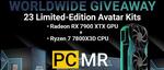 Win 1 of 23 Limited Edition Avatar Kits (Ryzen 7 7800X3D and Radeon RX 7900 XTX) from PCMR