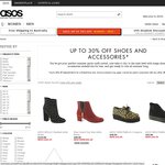 Up to 30% off Winter Shoes and Accessories @ASOS