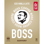 Suntory Boss Coffee 4pk $8.40 @ Woolworths