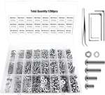 M2-M5 Stainless Steel Socket Head Screw Assortment Kit (1290 Pieces) US$20 (~A$29.68) Delivered @ Harfington, China