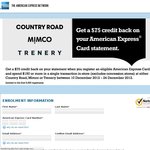 AmEx Get $75 Credit Back When You Spend $150 at Country Road, Mimco or Trenery