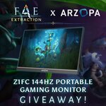 Win an Arzopa Z1FC 144Hz Portable Gaming Monitor Worth $180USD from Project F4E