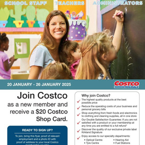 Free Goodie Bag For Educators (Existing/New Members) | $20 Costco Shop Card for Educators Joining Costco @ Costco