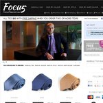$10 Cufflinks (60% - $15 off) & $20 Silk Ties (33% - $10 off) from FocusTies.com.au
