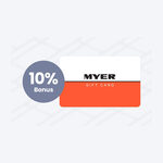 10% Bonus Value on MYER Gift Cards (In-Store Only, Limit 5 Per Customer) @ Coles